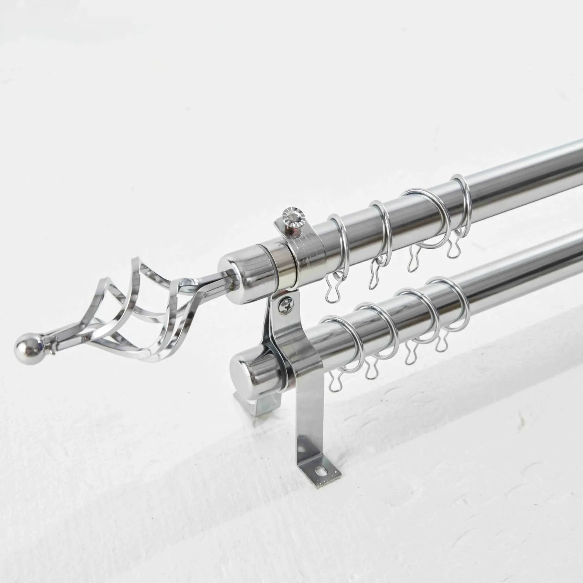  Curtain Rod Double (Silver) 2m