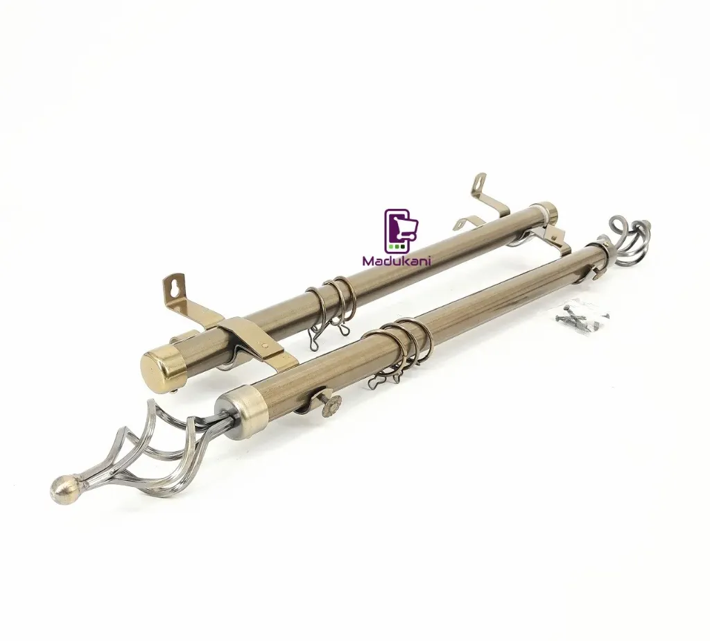  Curtain Rod Double (Golden) 1m