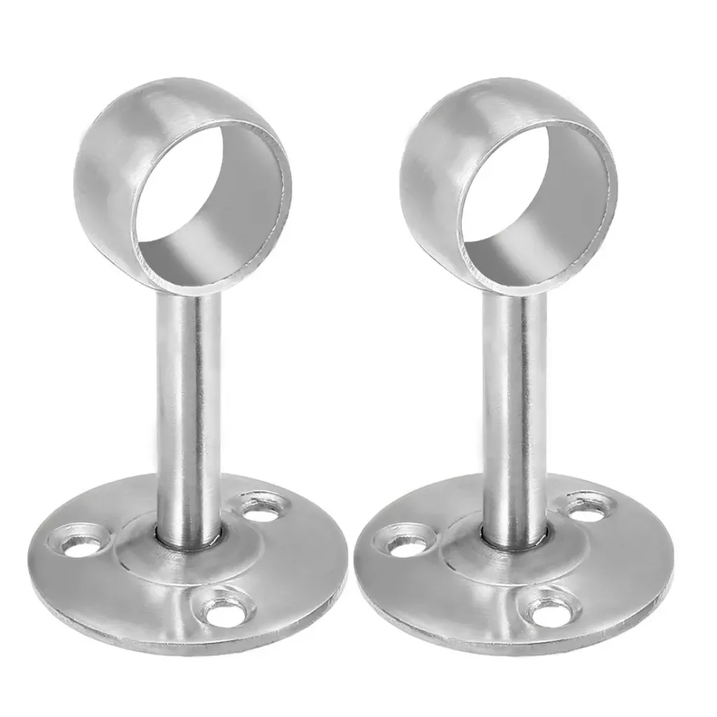  Chrome Pipe Brackets 1"(Through)@Pair